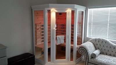 Porta Spa - 3 Seater FAR Corner Glass Sauna